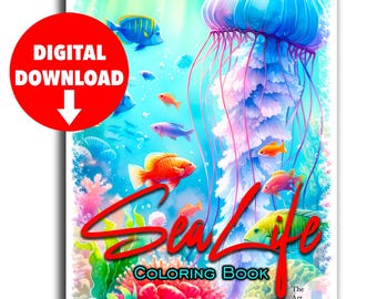 Libro digital para colorear Sea Life: una aventura submarina para todas las edades