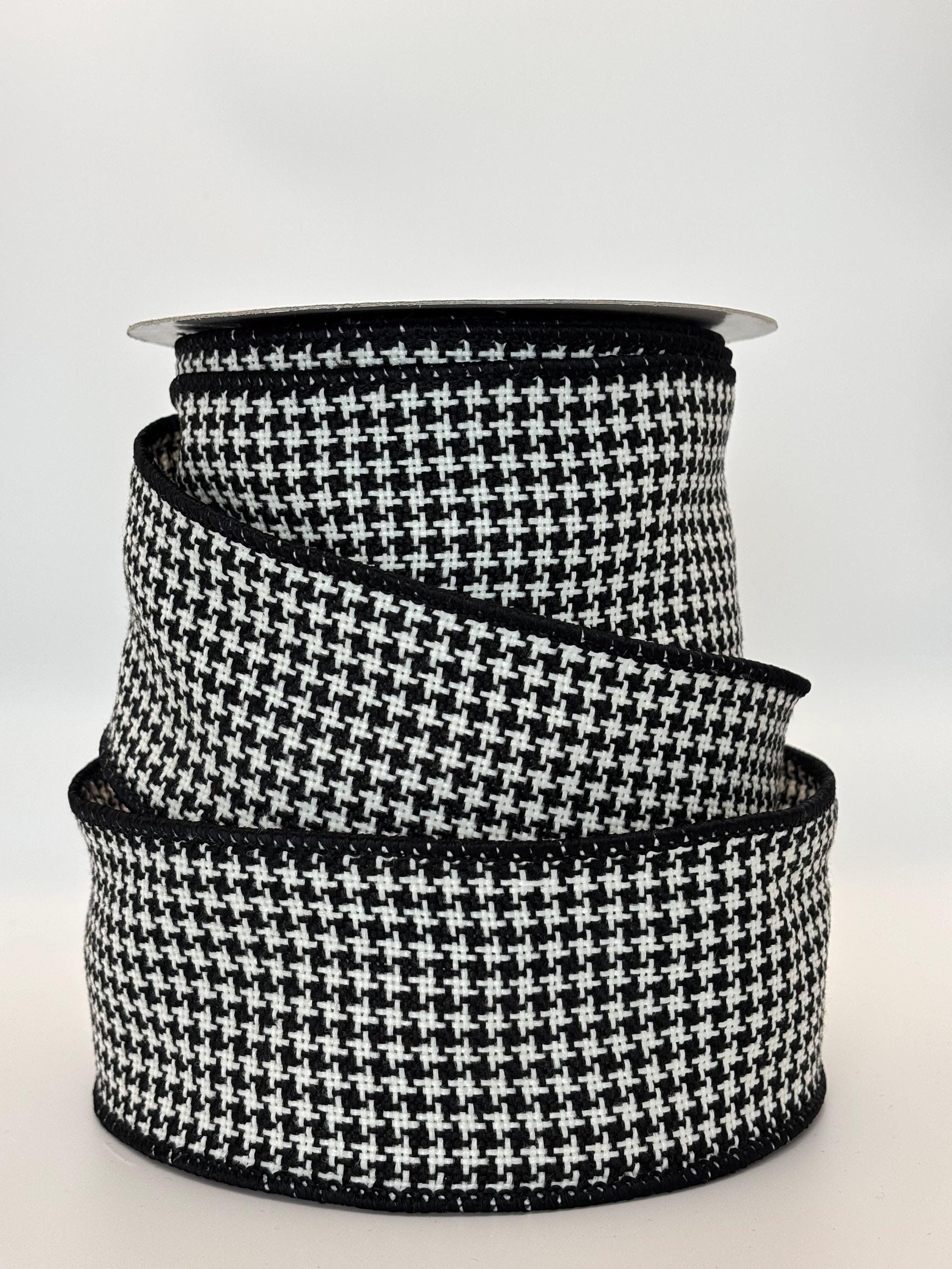 Woven Houndstooth Ribbon - Etsy