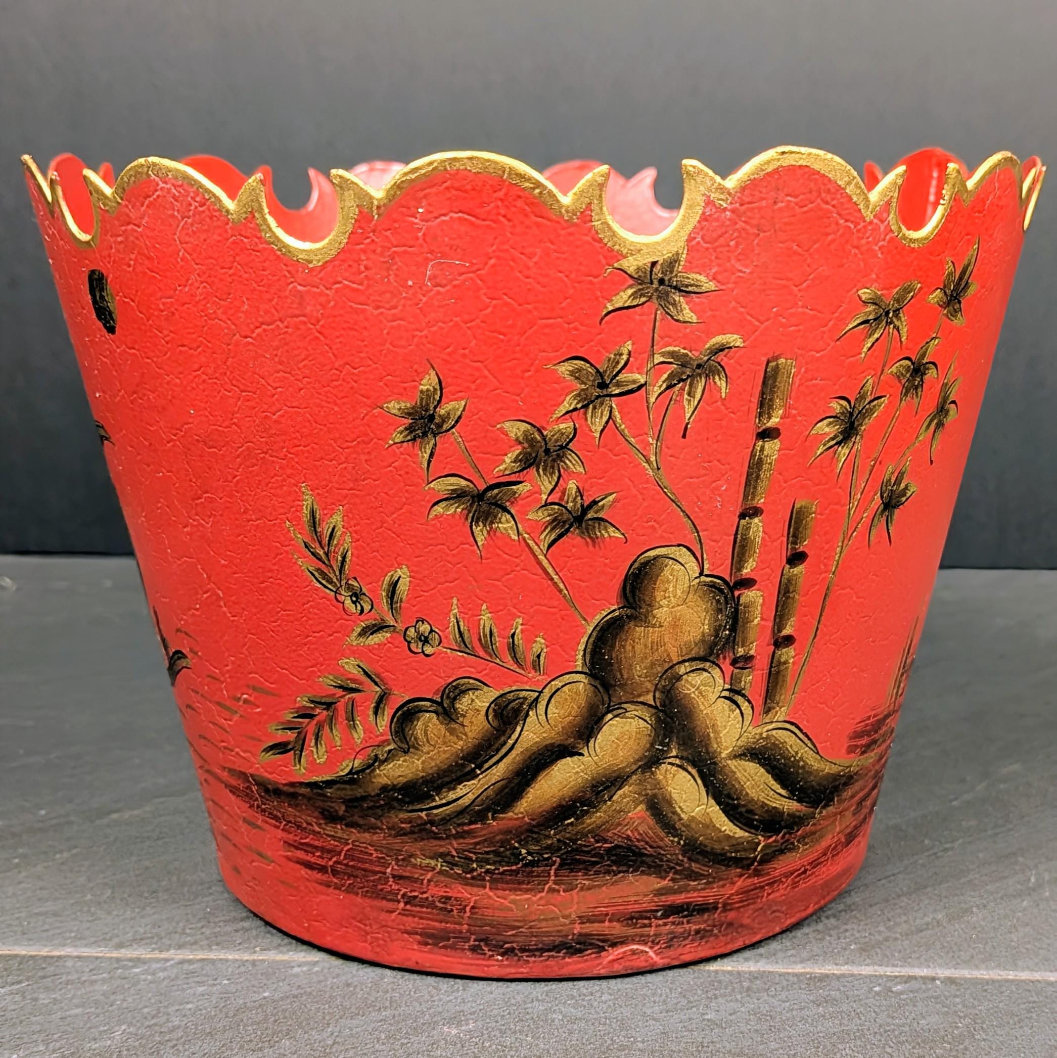 西洋アンティーク　陶器製cachepot　約103cm Chinoiserie Cachepot - Etsy