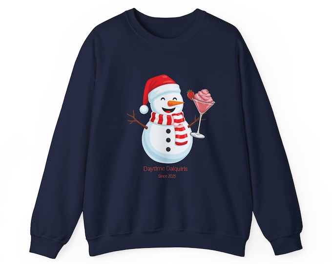 Festive AF Daiquiri Snowman Crewneck Sweatshirt