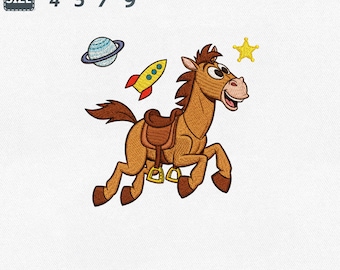 Toy Story Bullseye Horse Embroidery Design, Magic Cartoon Embroidery File (Digital Download)