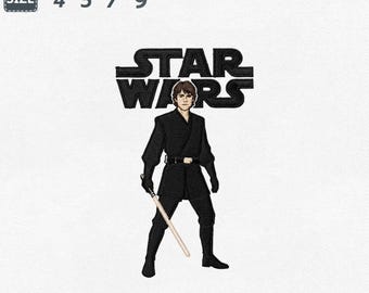 Star Wars Luke Skywalker Stickdatei, Jedi Held Stickdatei,