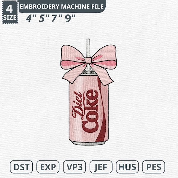 Soda Brand Embroidery Design, Funny Soda Quote (Digital File)