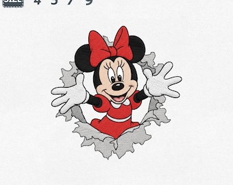 Cartoon Mouse Embroidery Design, Classic Cartoon & Friends Character, Instant Download, Machine Embroidery File