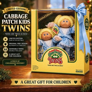 Vintage 1985 Cabbage Patch Kids (NEW) Twins Limited Edition Coleco Dolls in Original Box