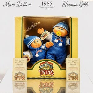 Vintage (NEW) Cabbage Patch Kids Twins Complete Boxed Set • 1985 Adoption Papers