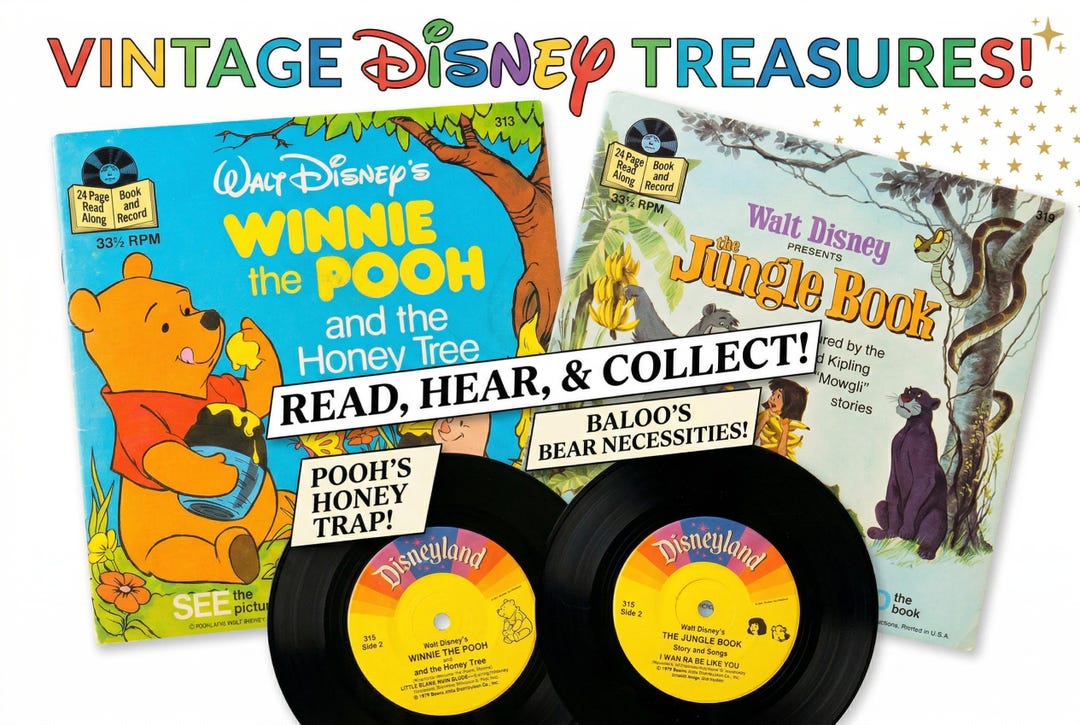 Vintage Disney Read‑along Book & Record Set — Complete and Plays ...