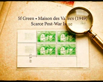 Andorra MNH Blocks of Four • 1944–1949 Set with Scarce Post‑War Dated Block