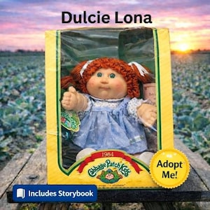1984 NEW Cabbage Patch Kids Dulcie Lona Doll in Original Box + Storybook Vintage Gift