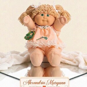 Vintage 1983 Cabbage Patch Kid Doll Personalized Alexandria Maryann Birthday Keepsake