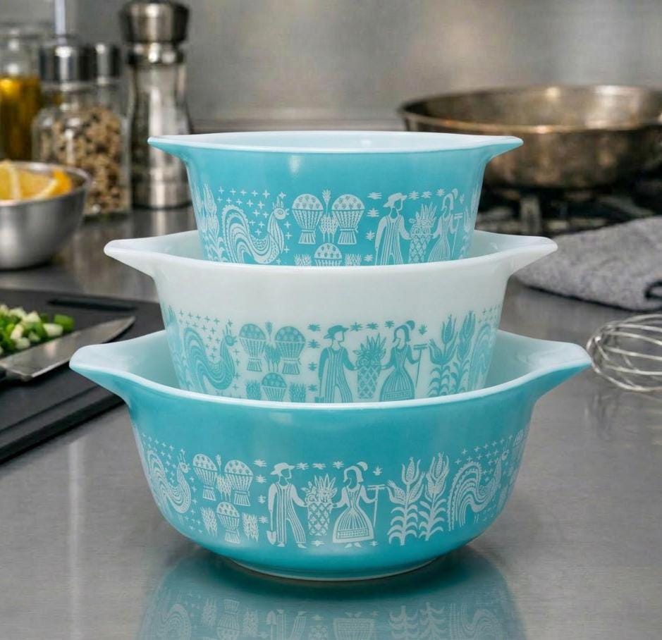 Colonial PYREX Vintage 475 474 473 　シンデレラキャセロール3点セット 【良品】PYREX Mist Casserole Cinderella Round Cinderella 食器