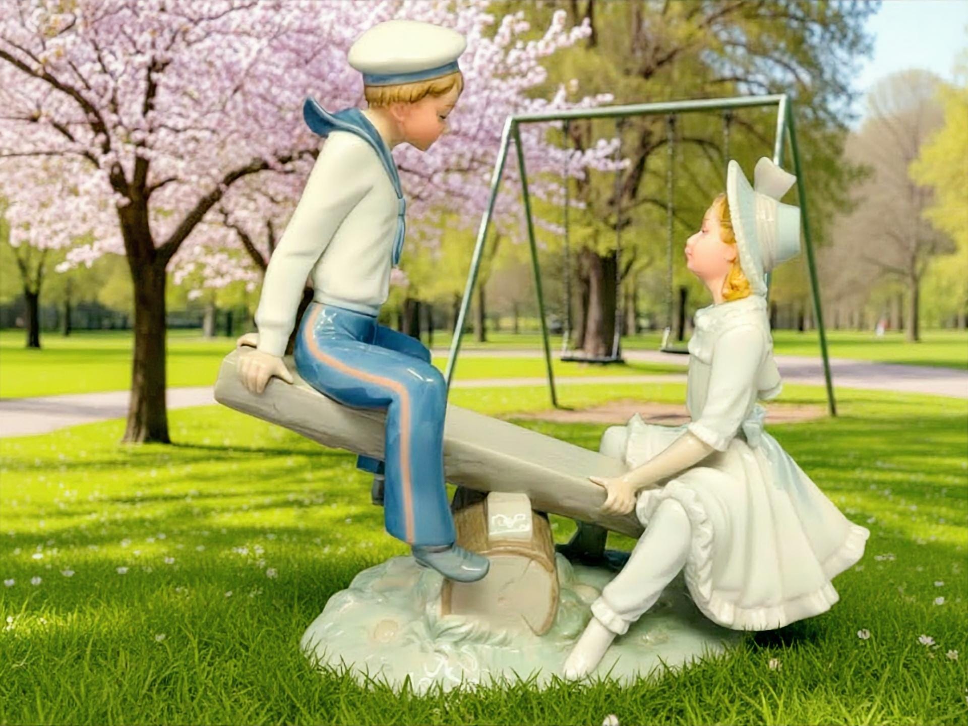 Lladro 子供のバスタイム像 陶器 Bath Time Lladro - 01006411 - Children Lladro Figurines & Collectibles