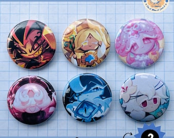 Cookie Run Kingdom Pin Pack: Character Buttons + Bonus Pin, Collector's Tin