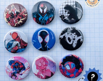 Spider-man Pin Pack: Character Buttons + Bonus Pin, Collector's Tin