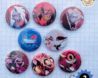 Hazbin Hotel Pin Pack: Character Buttons + Bonus Pin, Collector's Tin