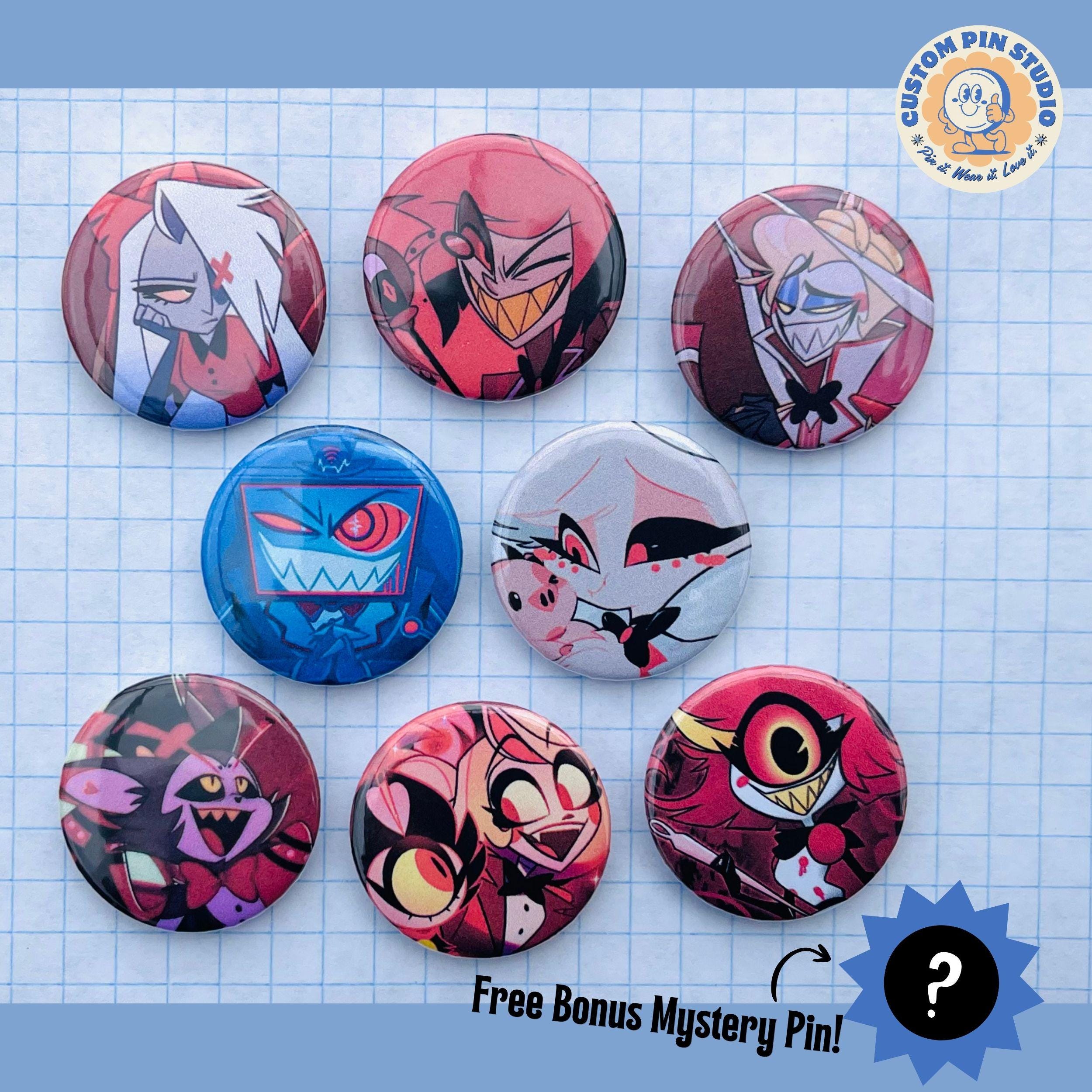 Hazbin Hotel Pin Pack: Character Buttons + Bonus Pin, Collector's