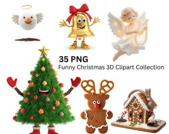 35 3D-clipartsets voor kerst