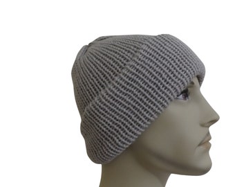Men Knitted Hat Skullcap Beanie - Warm Winter Fashion - Reversible  Men's Hat Australian made Knits