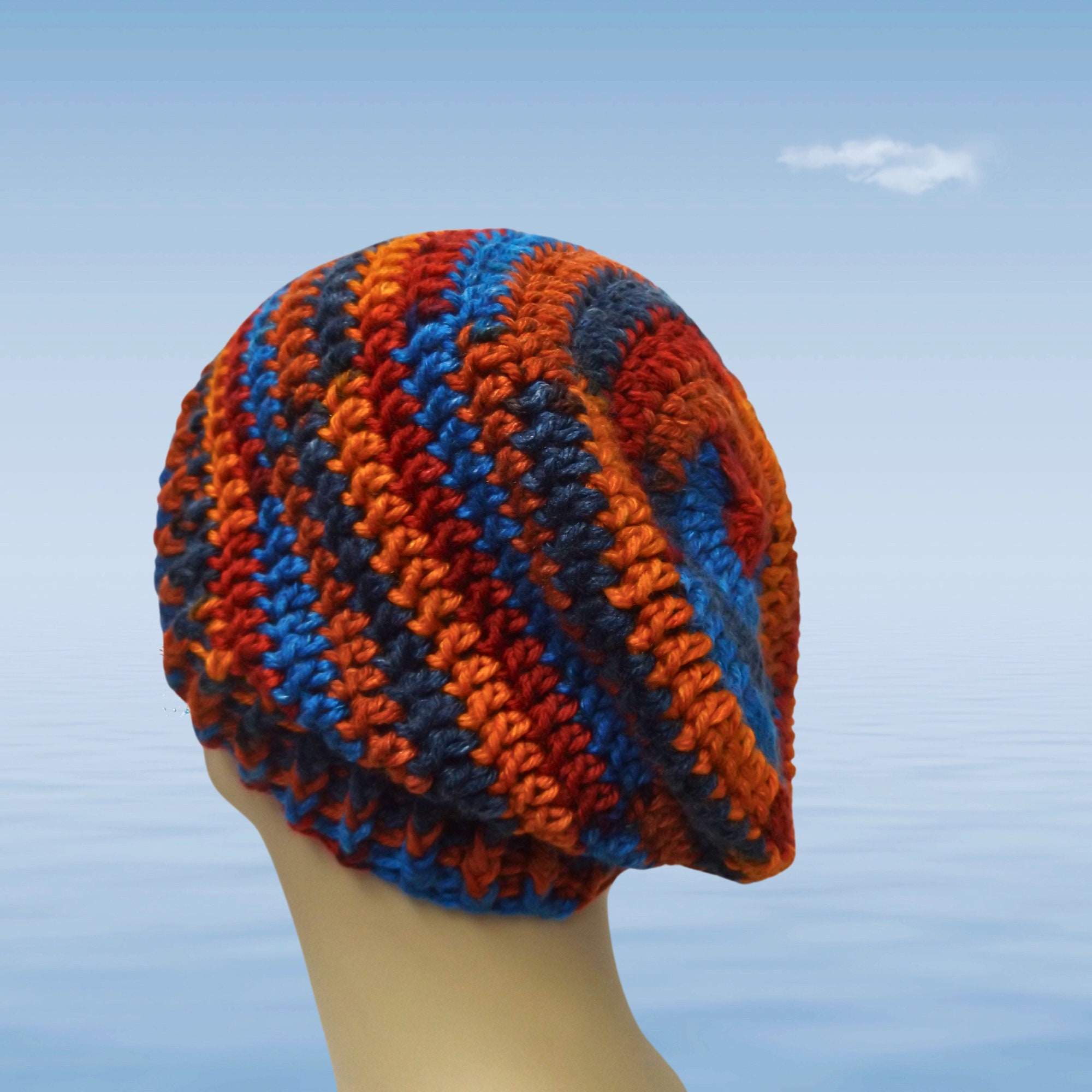 Handmade Crochet Men's Slouchy Beanie Hat Stylish and Warm Etsy Australia