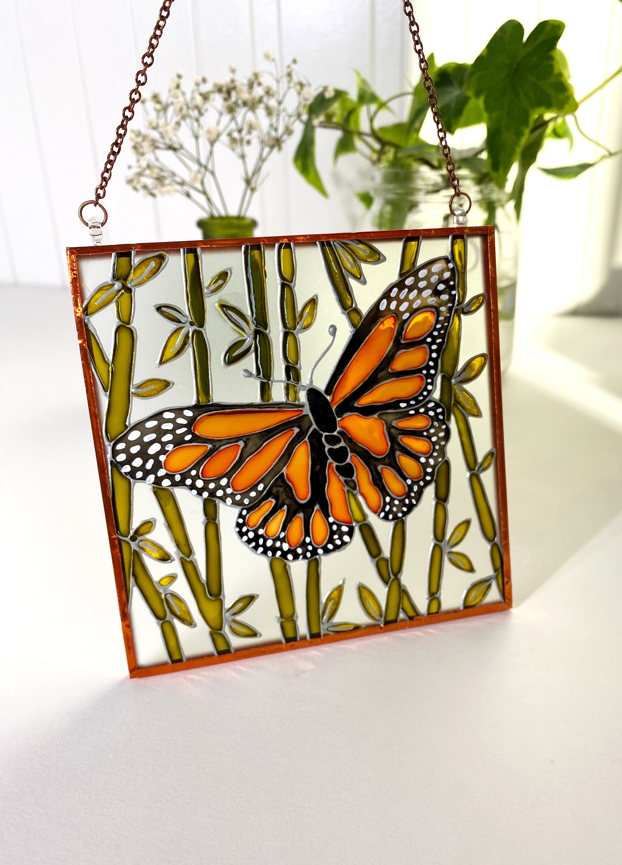Monarch Butterfly, Monarch, Butterfly Ornament, Wood Slice