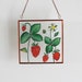 Image showcasing Strawberries Suncatcher Stained Glass Wall Art Copper Foil Framed Glass ...