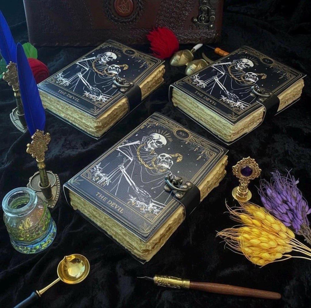 The Devil Tarot Notebook – Witchy Grimoire, Occult Journal, Dark Souls ...