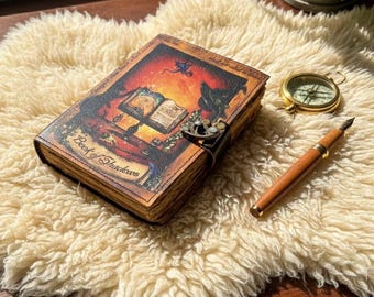 Handmade Leather Book of Shadows | Deckle Edge Pagan Grimoire