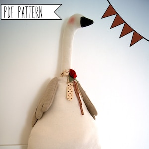 Pdf Sewing Pattern Goose, Soft goose, Softie Pattern, Cloth, Rag Doll, Home Decoration pattern, Stop Door, Toy, Free Shipping image 2