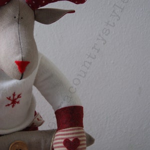 Christmas Reindeers Pattern ,PDF Sewing pattern for a Reindeer postman Festive Nordic,christmas patterns,Toy Reindeer Deer Sewing diy image 4