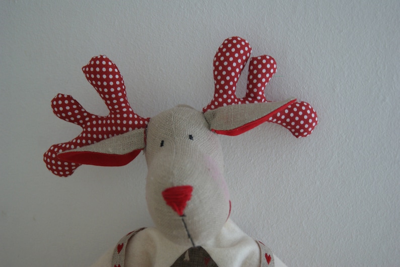 Christmas Reindeers Pattern ,PDF Sewing pattern for a Reindeer postman Festive Nordic,christmas patterns,Toy Reindeer Deer Sewing diy image 6