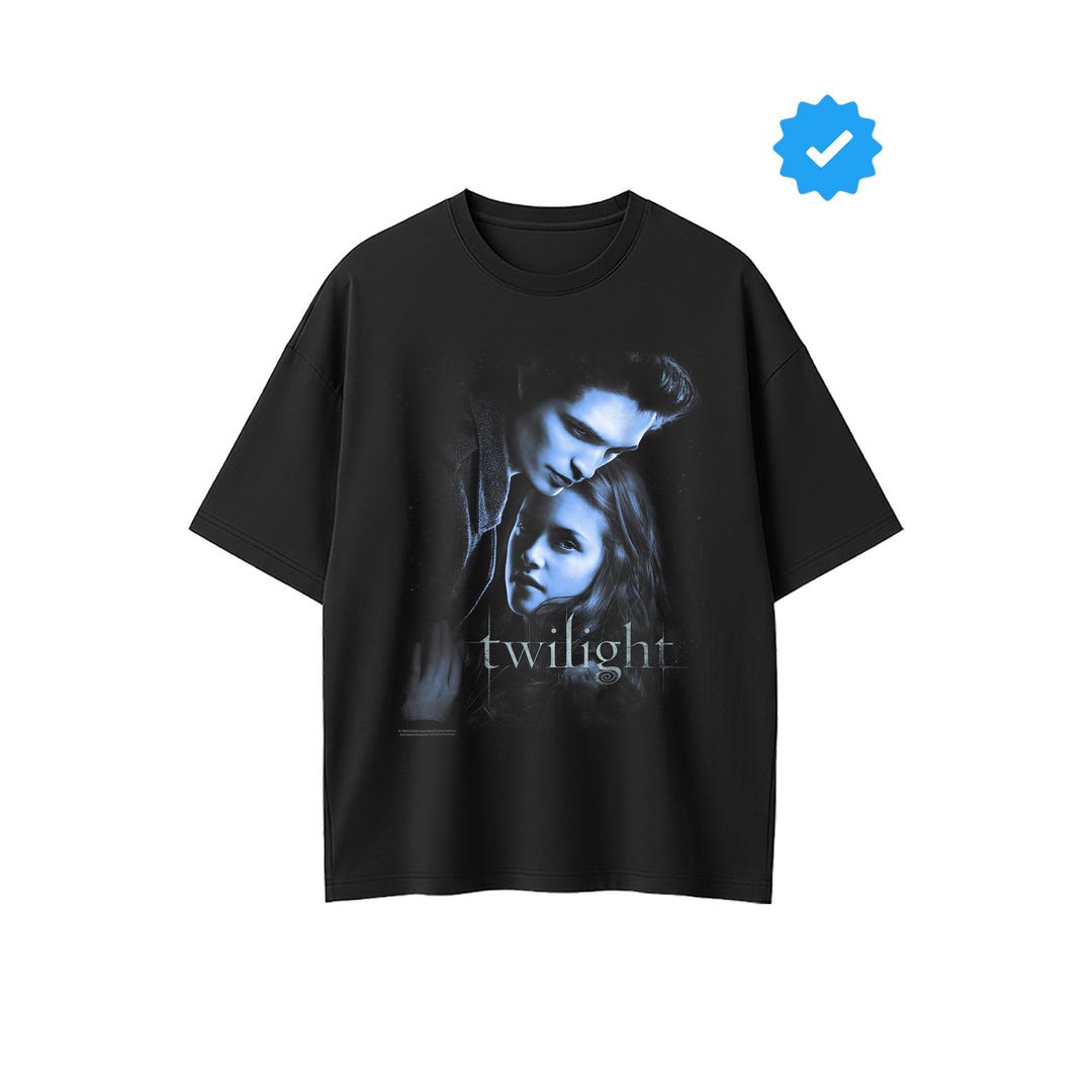 Twilight Merch Twilight Main Poster Edward and Bella Blue Embrace Shirt Hoodie ...