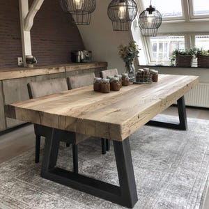 Wooden Table - Rustic Table - Dining Table - Kitchen Table - Farmhouse Table - Wood Table - Handmade Rustic Wooden Dining Table