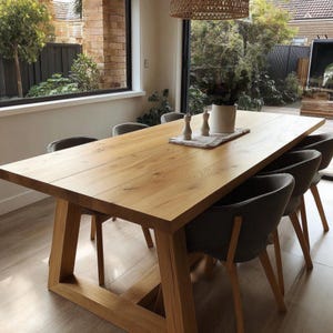 Mesa de madera - Mesa rústica - Mesa de comedor - Mesa de cocina - Mesa de estilo campestre - Mesa de madera - Mesa de comedor rústica de madera hecha a mano