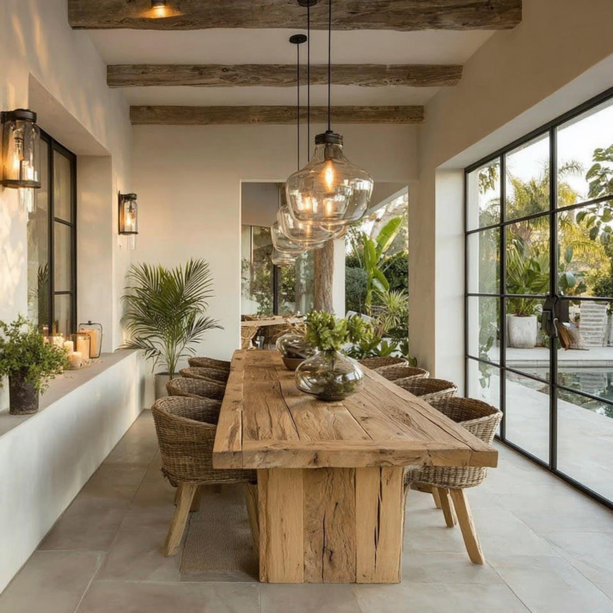 Handmade Solid Wood Dining Table – Rustic Farmhouse Kitchen Table - Etsy