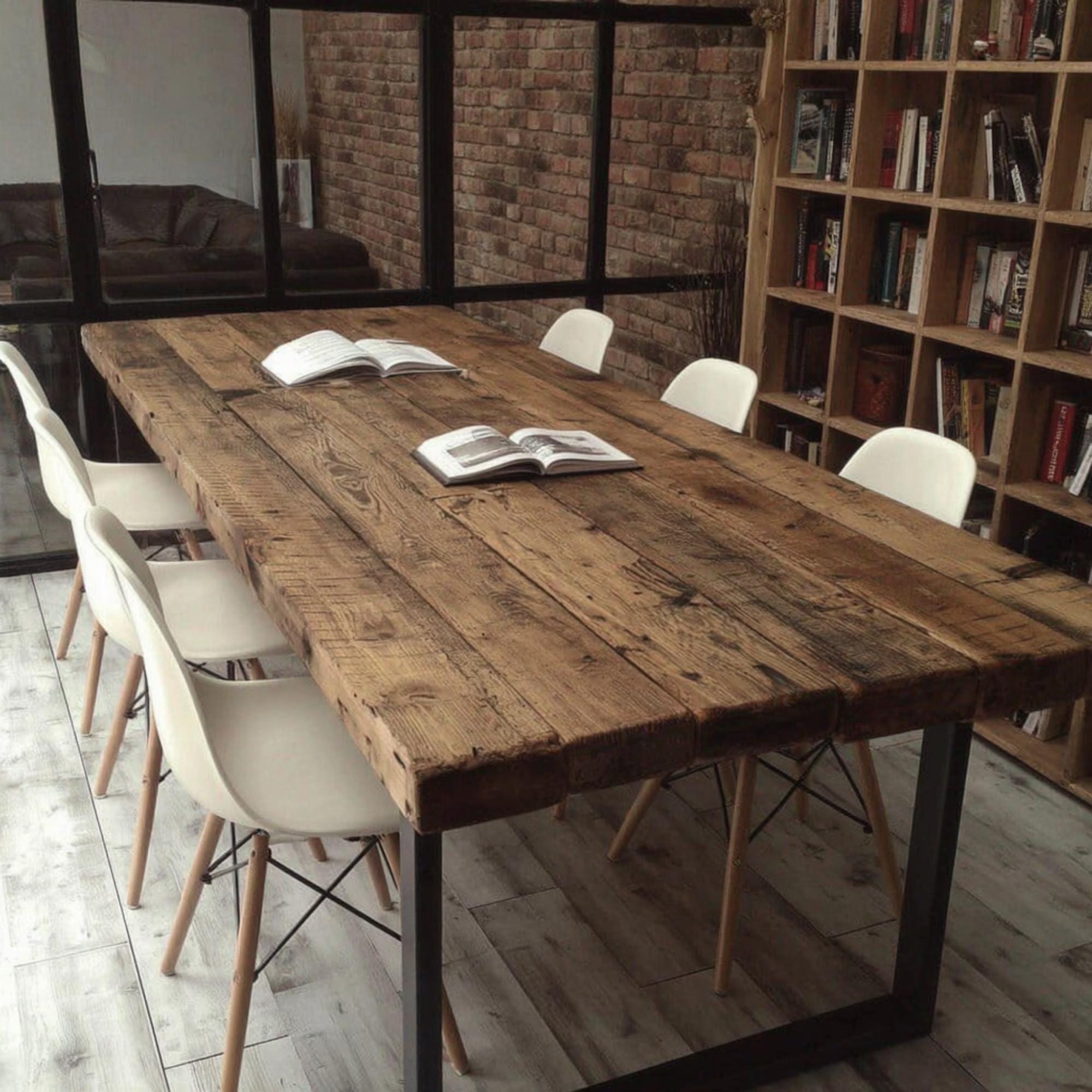 Handmade Rustic Wood Dining Table – Custom Farmhouse Kitchen Table - Etsy