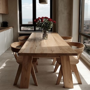 Wooden Table - Rustic Table - Dining Table - Kitchen Table - Farmhouse Table - Wood Table - Handmade Rustic Wooden Dining Table