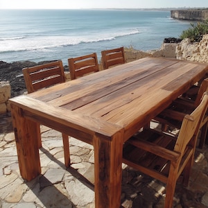Wooden Table - Rustic Table - Dining Table - Kitchen Table - Farmhouse Table - Wood Table - Handmade Rustic Wooden Dining Table