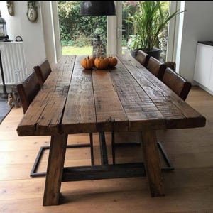 Wooden Table - Rustic Table - Dining Table - Kitchen Table - Farmhouse Table - Wood Table - Handmade Rustic Wooden Dining Table