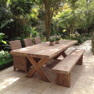 Rustic Wooden Table - Dining Table - Kitchen Table - Wood Table - Farmhouse Table - Handmade Rustic Wooden Dining Table
