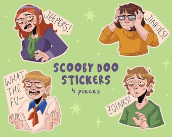 Pacchetto adesivi con frasi ad effetto di Scooby Doo
