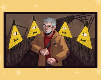 Stampa artistica di Gravity Falls Ford e Bill