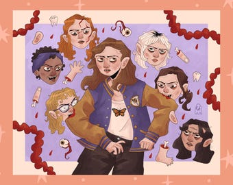 Stampa artistica di Yellowjackets che mangiano Jackie