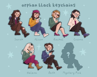 Portachiavi in acrilico nero orfano