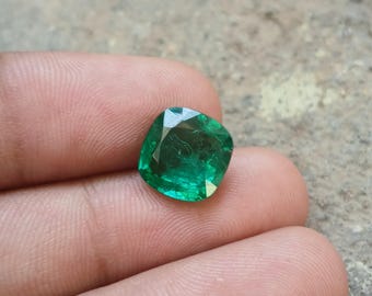 Lab Grown Emerald faceted cut Loose Gemstone for Jewelry Making stone Green Synthetic Emerald Cut Stone 1 pec Christmas