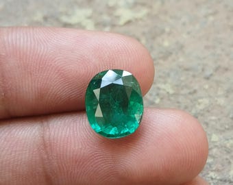 Lab Grown Emerald faceted cut Loose Gemstone for Jewelry Making stone Green Synthetic Emerald Cut Stone 1 pec Christmas