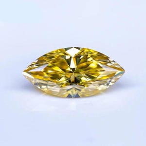 Couleur jaune Moissanite, taille marquise, pierre gemme moissanite à facettes en vrac pour bijoux, vente de Noël