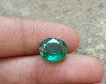 Lab Grown Emerald faceted cut Loose Gemstone for Jewelry Making stone Green Synthetic Emerald Cut Stone 1 pec Christmas