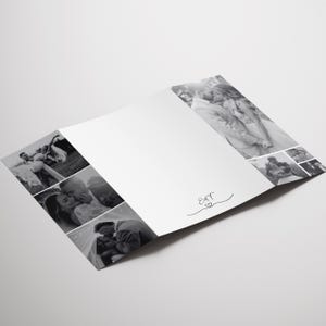 Photo Gatefold Wedding Invitation Template, Folded Wedding Trifold Invitation, Photo Booth Strip Folded Invitation, Canva Editable Template
