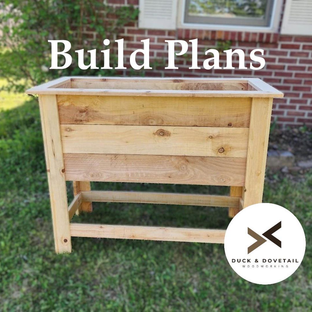 Raised Cedar Planter Box Build Plans | 12x36 Outdoor Planter (digital ...