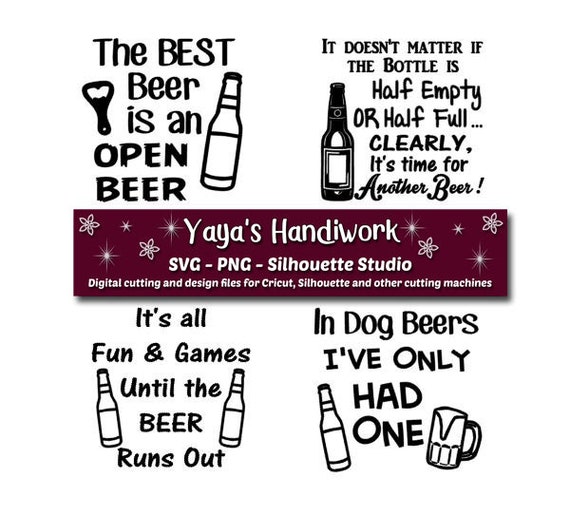 Download Beer sayings set of 4 files Digital Cutting files SVG | Etsy